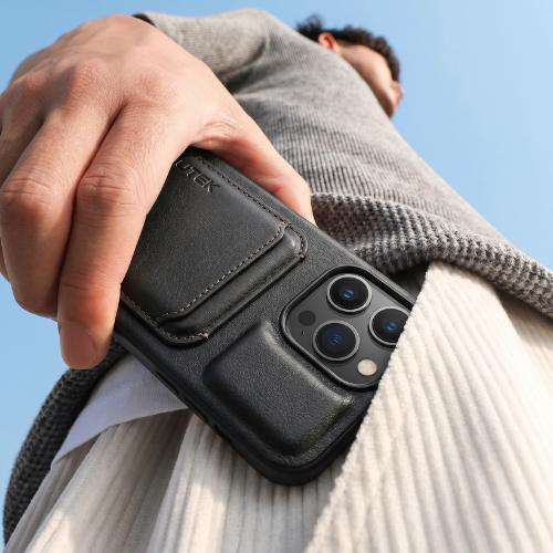 Rush - Premium Leather iPhone Case with Wallet Blue