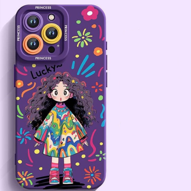 Case and Cover iPhone 14, 14 Plus, 14  Pro, 14 Pro Max  Purple Young Girls Stylish Princess GrunX in India