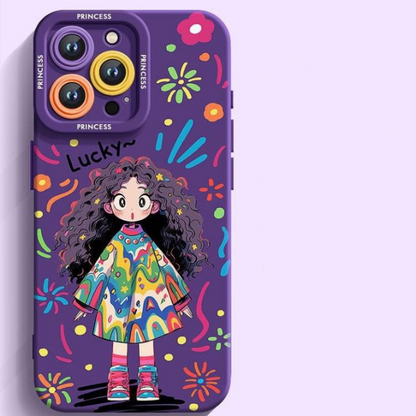 Case and Cover iPhone 14, 14 Plus, 14  Pro, 14 Pro Max  Purple Young Girls Stylish Princess GrunX in India