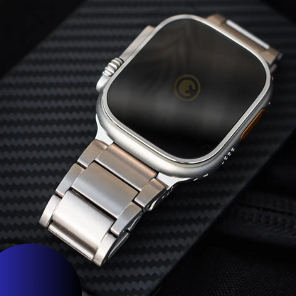 Watch Strap and Watch Band Apple Apple Watch Series  9, 8, 7, 6, 5, 4, 3, 2, 1,Ultra & Ultra 2 38/40/41mm 42/44/45/49mm Titanium Top View Smartwatch Rabbit GrunX in India