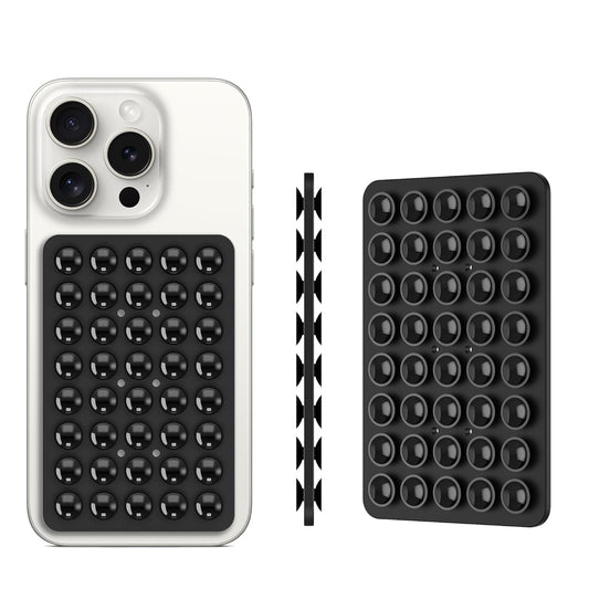 GRUNX Sticky silicone suction grip phone mount with 28 suction cups on white background