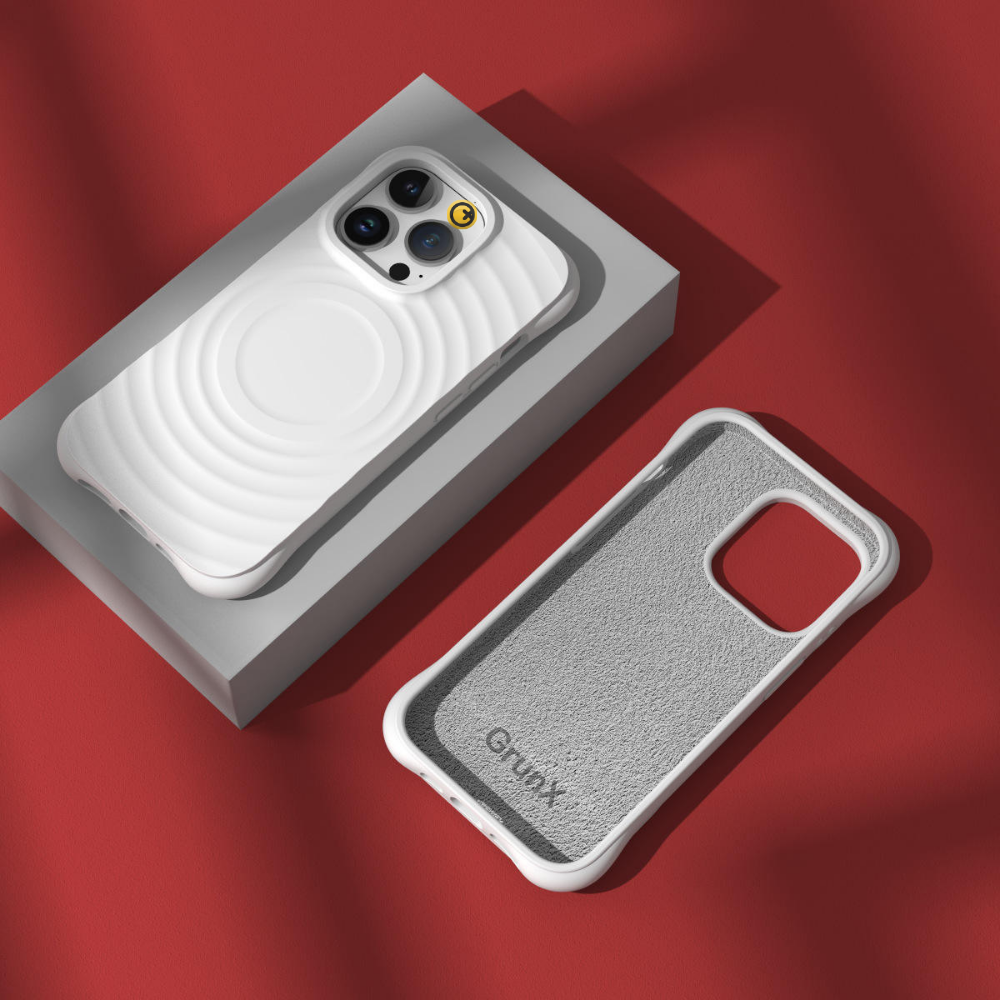 Case and Cover iPhone 14, 14 Pro Max  White Drops and Bumps Protection Snow GrunX in India
