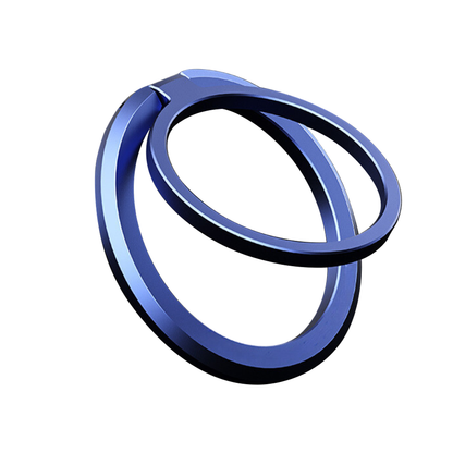 Moon -  Magnetic Aluminium Ring iPhone Holder & Stand - Blue