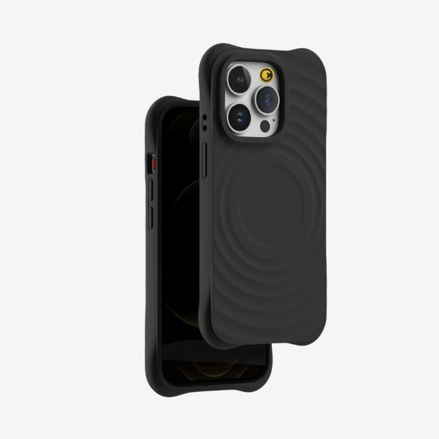 Case and Cover iPhone 15 Pro Max  Black 3D Wave Pattern Wave GrunX in India