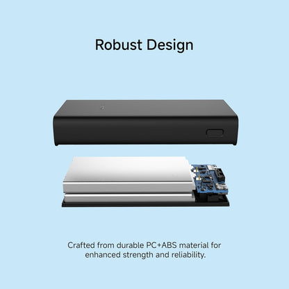 Xiaomi Power Bank 4i robust design with internal PC+ABS material construction for enhanced strength and reliability