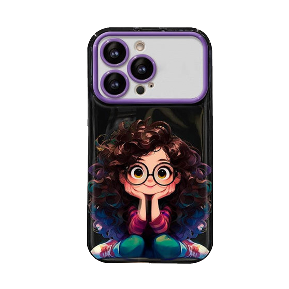 Zoya - Curly Hair Girl Shockproof iPhone Case