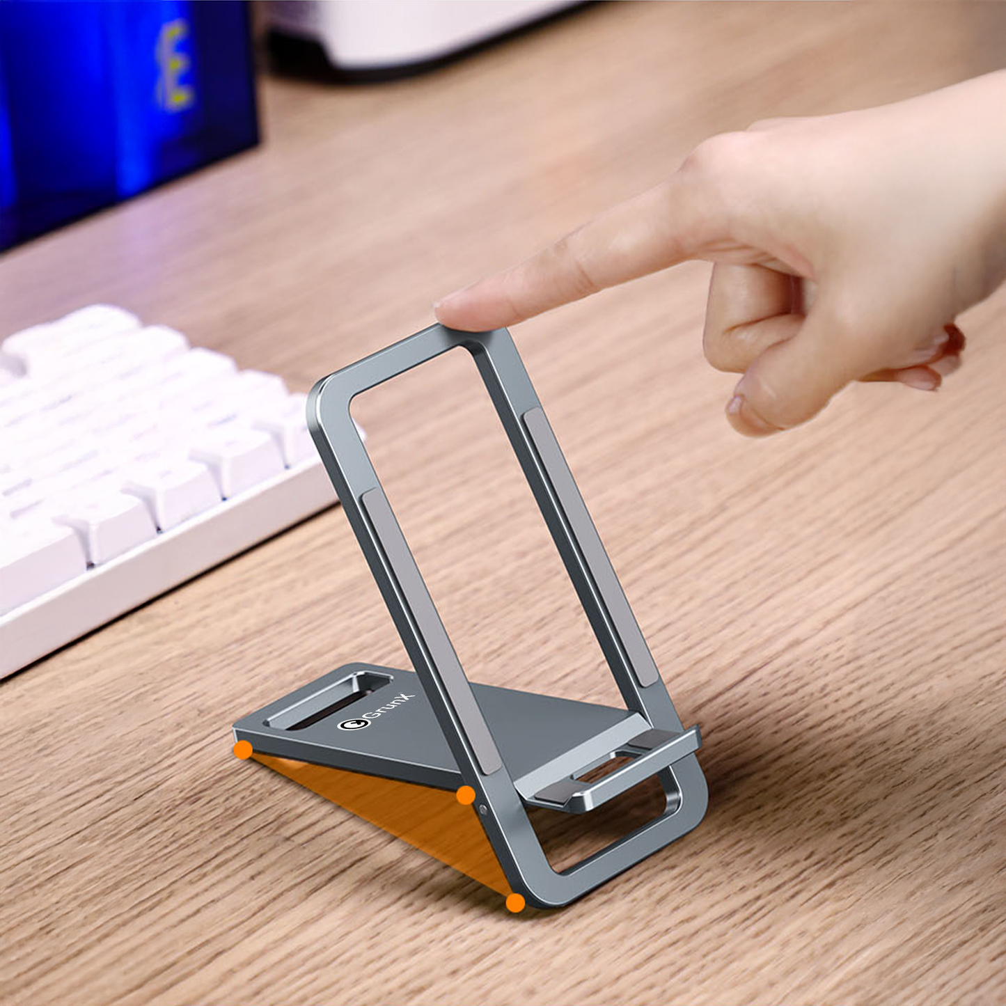 Bolt - Flexible Adjustable Height Mobile & iPad Stand - Grey