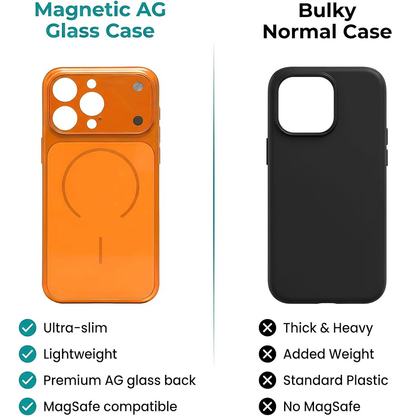 Ronix Orange MagSafe Compatible iPhone 17 Protective Case with Camera Lens Protection