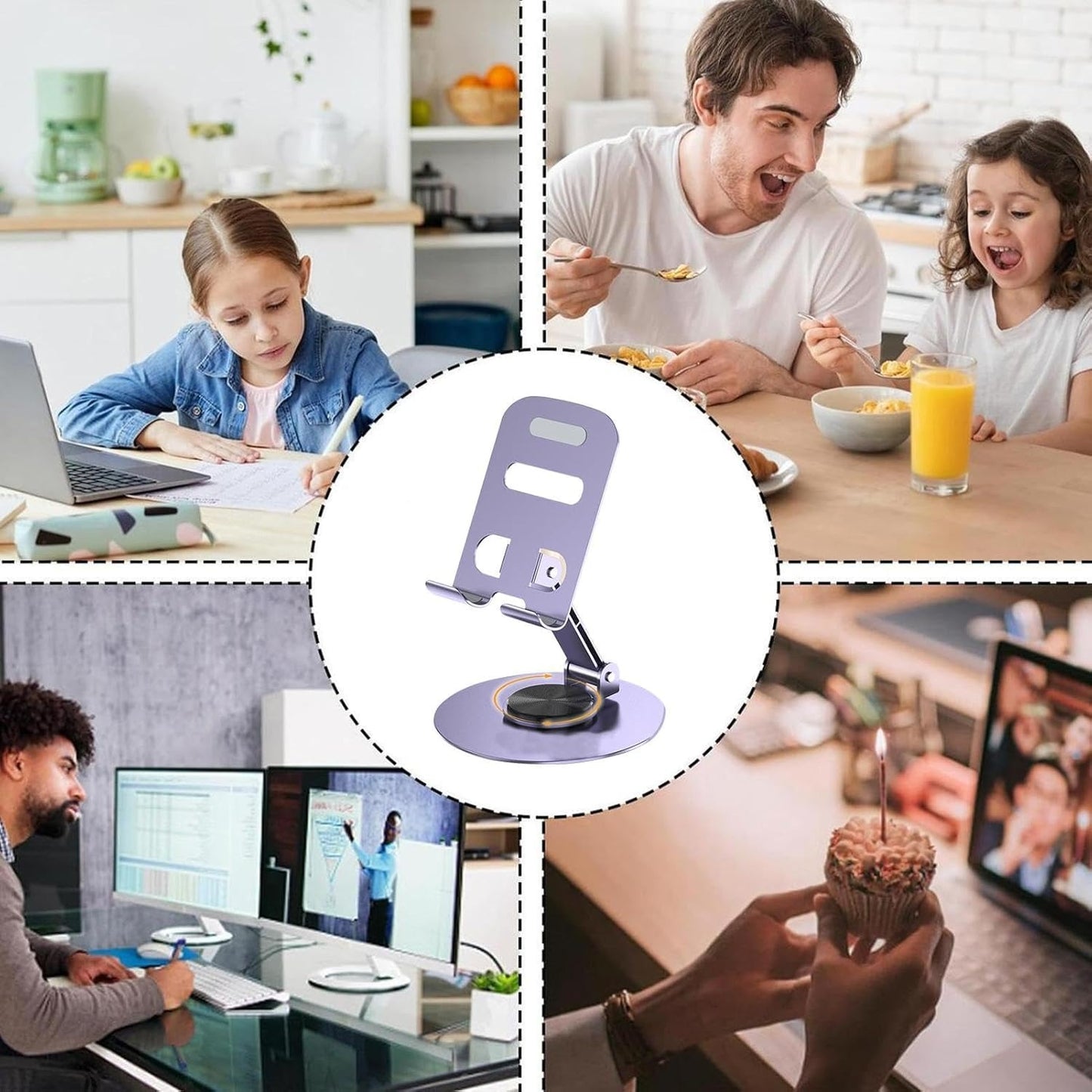 Flexo – Adjustable 360° Metal Phone & Tablet Holder