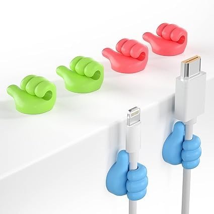 Handy - Cute Cable Holders with 3M Adhesive (Pack of 5)