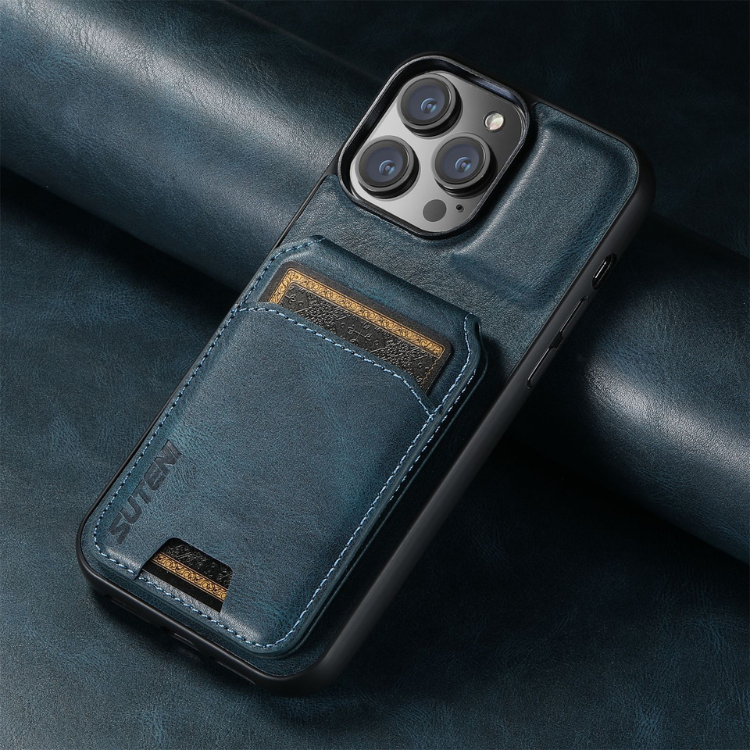 Rush - Premium Leather iPhone Case with Wallet Blue