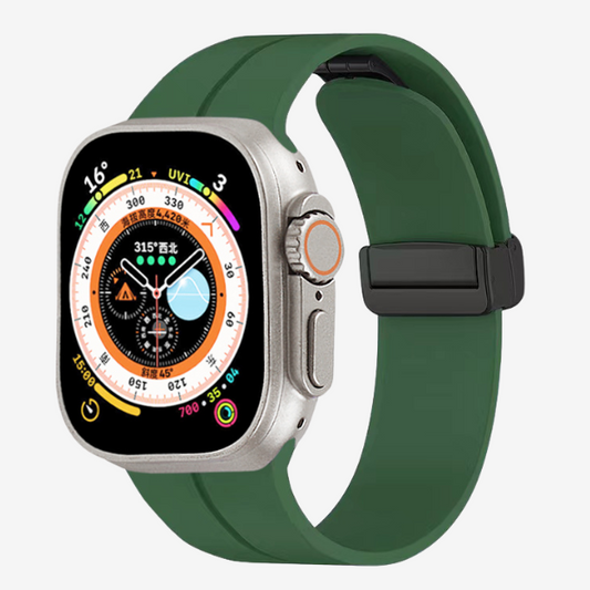 Leaf - Soft Steel Magnetic Buckle Apple Watch Strap - Green