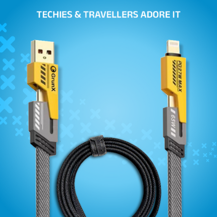 Fast charging cable loved by Travellers and Techie Geeks.